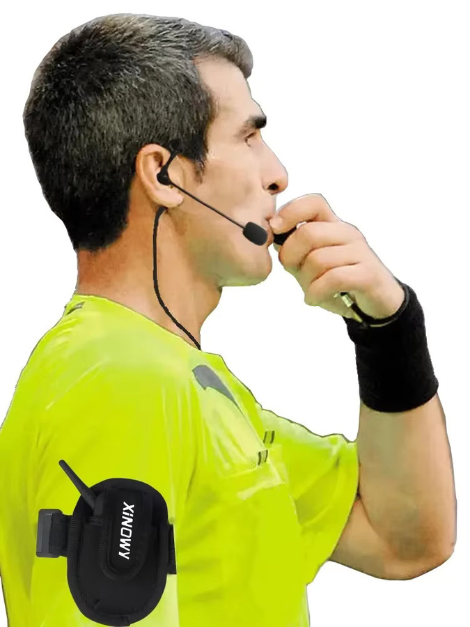 XiNOWy V4C Bluetooth Schiedsrichter-Intercom-Headset für 3 Benutzer, Vollduplex-Fußball-Konferenzsystem, Schwarz - Bild 5