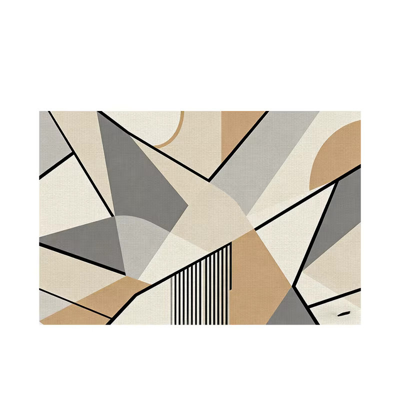 VIKAMA Minimalistischer Geometrie Teppich, rutschfest, mehrfarbig, B/T: 60 x 40 cm - Bild 2