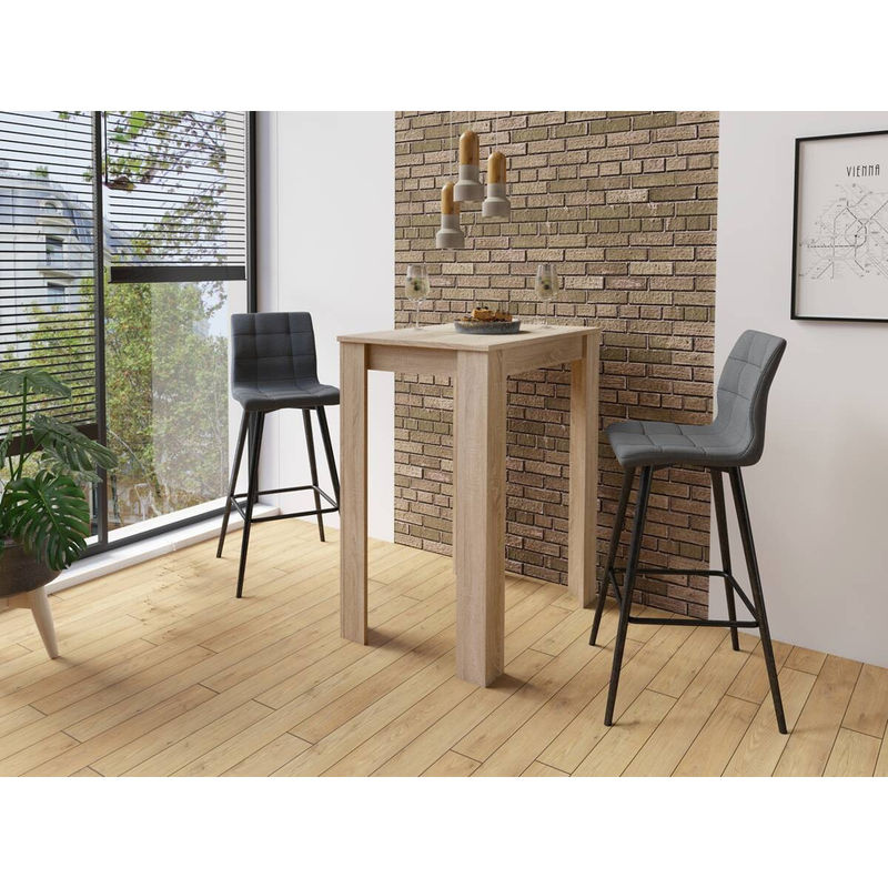 byLIVING Barhocker SIMONE 2er-Set mit Webstoff in Anthrazit und schwarzem Metallgestell B/H/T: 42 x 103 x 51 cm - Bild 3