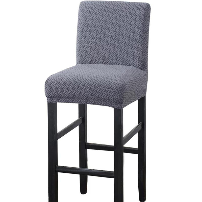 Linda Home Decoration Elastischer Stuhlbezug mit niedriger Rückenlehne und Fußhockerbezug in Navy Blau zum Staubschutz - Bild 2