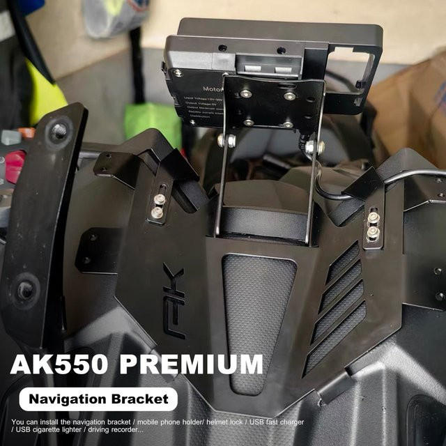GPS Telefonhalterung und Navigationshalterung für Kymco AK 550 Premium Motorrad Frontscheibe - Bild 1
