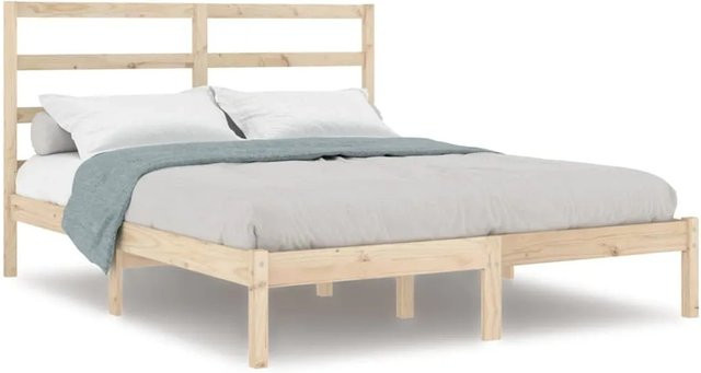 vidaXL Massivholzbett aus Kiefer in Braun, B/T/H: 120 x 200 cm - Bild 1