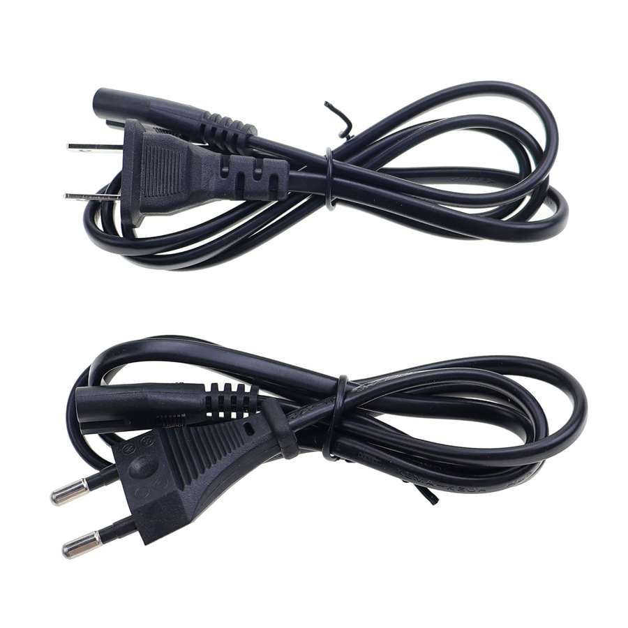 JCD EU US AC Netzkabel 2-Pin IEC C7 Stromversorgung Verlängerungskabel Schwarz, Länge: 1 m - Bild 2