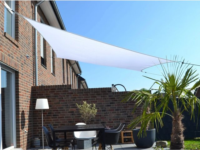 Floracord Vierecksonnensegel aus Polyester in Weiß, B: 300 cm, T: 400 cm - Bild 1