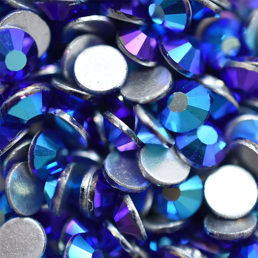 SWAGPICK Strasssteine Saphirblau, AB Glas, Flatback, Charms - Bild 6