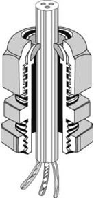 Hensel Anbaustutzen IP65 M 16x1,5 AKM 16 in Grau - Bild 1