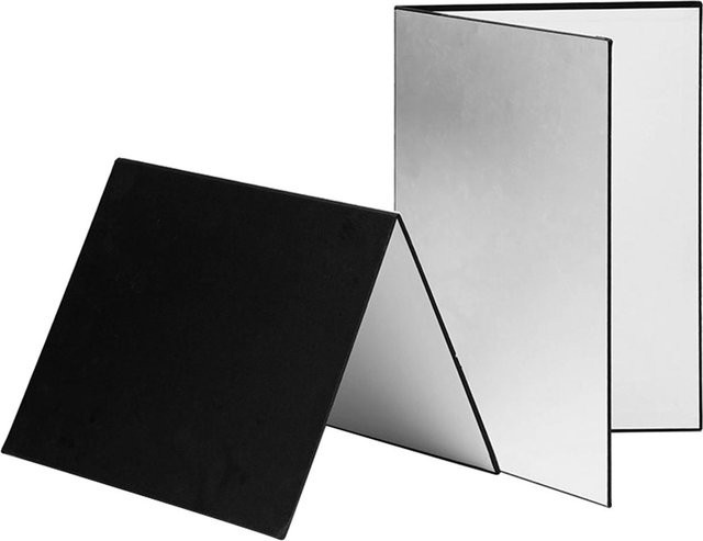 Andoer 3-in-1 Fotografie-Reflektor Diffusor Board zusammenklappbar Schwarz Weiß Silber - Bild 1