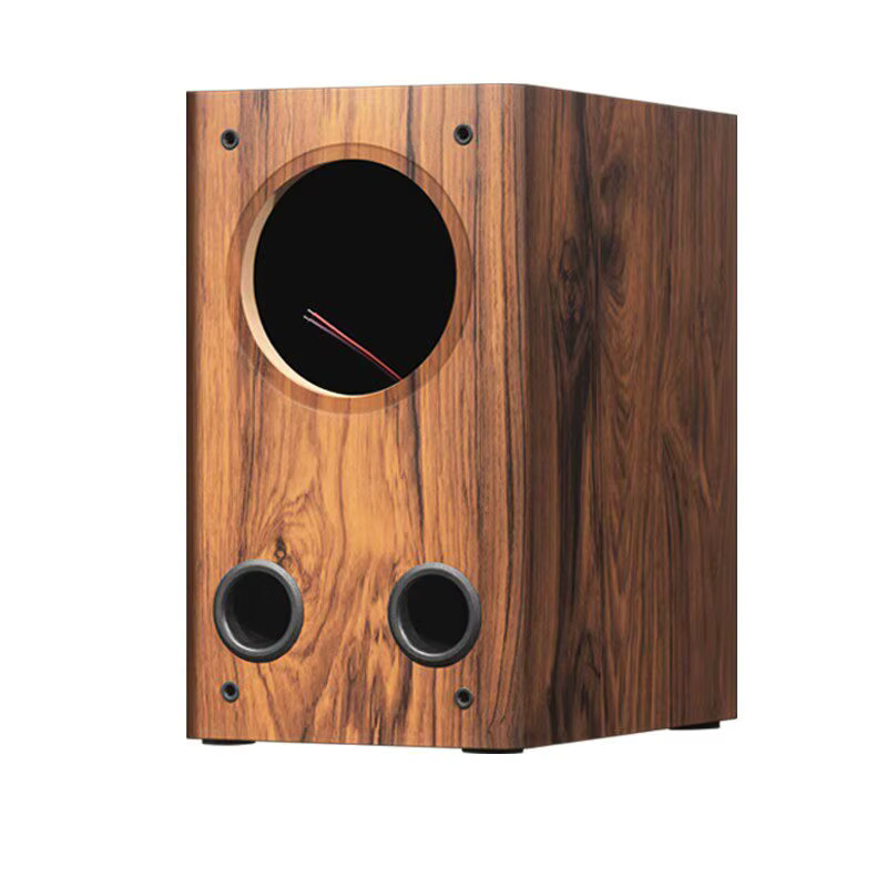 Prohsaudio Hi-Fi Breitband-Lautsprecher Gehäuse mit Labyrinth-Design und Holzmaserung in Braun, 6,5 Zoll, Einzelstück - Bild 2