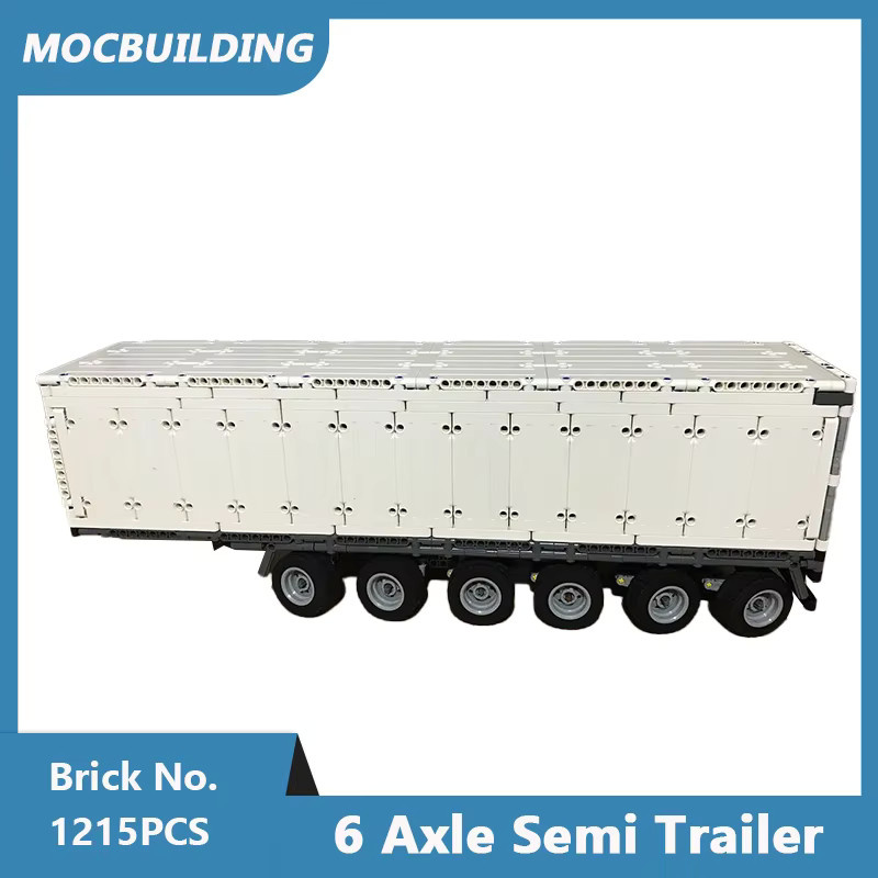 MOCBUILDING 6-Achs-Sattelauflieger Bausteine Transport 1215-teiliges Set - Bild 3