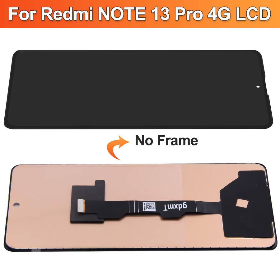 Xiaomi Redmi Note 13 Pro 4G LCD-Display mit Rahmen, TFT-Touchscreen-Baugruppe in Schwarz - Bild 4