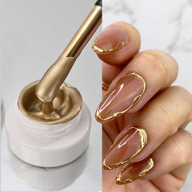 MingLee Metallic-Malerei-Gel, Chrom Gold Silber, Nagellack - Bild 1