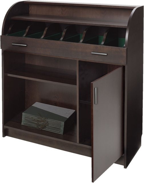VEGA Besteckschrank Aldeno in Braun mit mattem Holzdekor, B/T/H: 100 x 38 x 105 cm - Bild 1