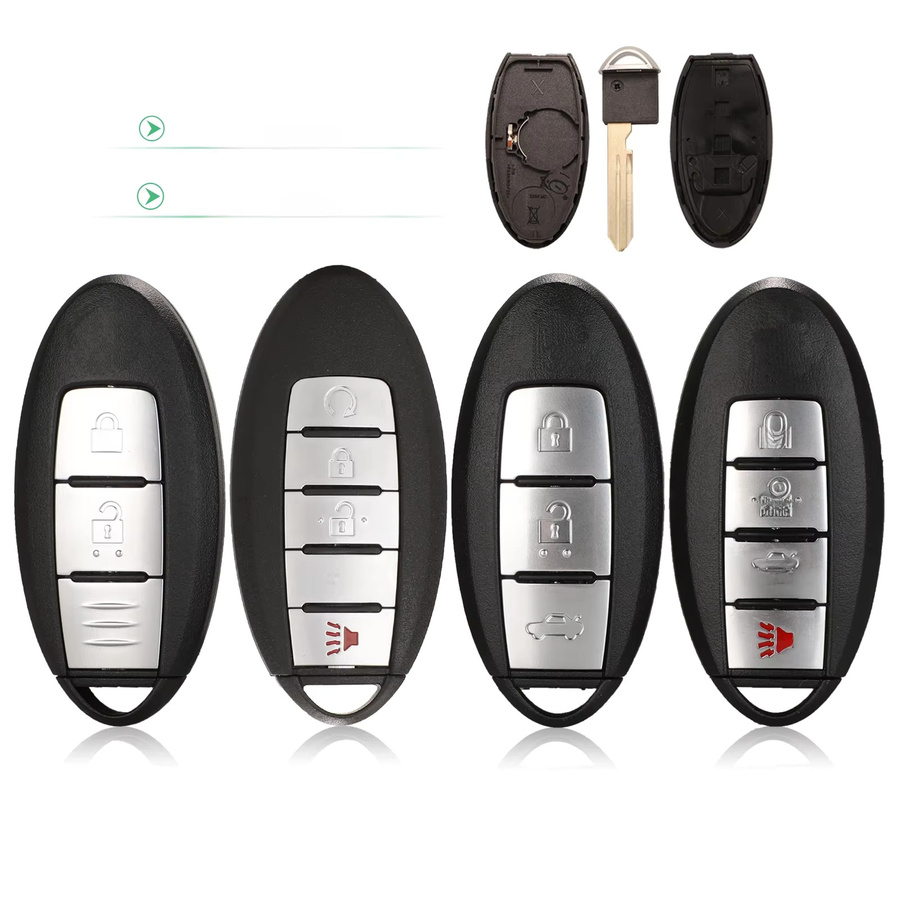 Jingyuqin Smart Car Key Case Shell für Nissan und Infiniti in Schwarz - Bild 7