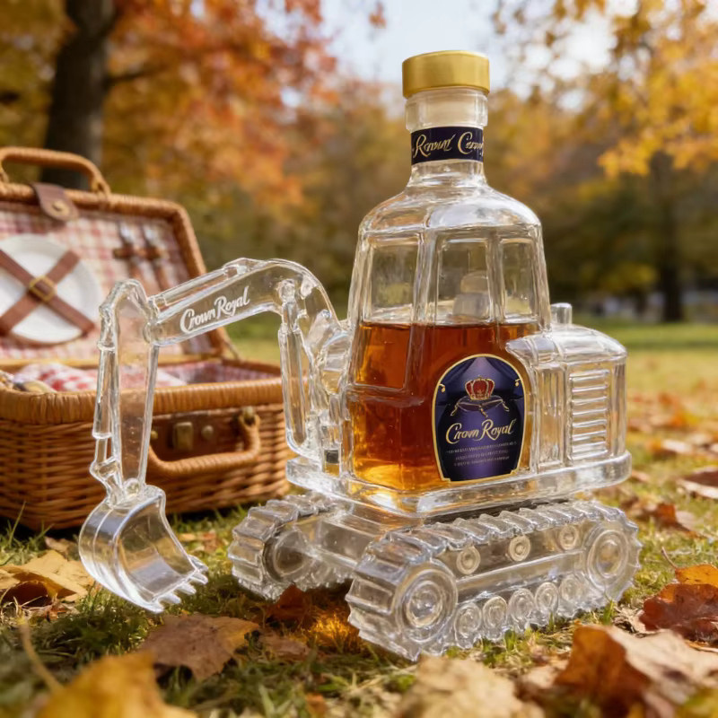 YING YING Bagger-Whisky-Dekanter aus Glas in Transparent, Einzigartiges Barzubehör für Sammler und Whisky-Liebhaber - Bild 4
