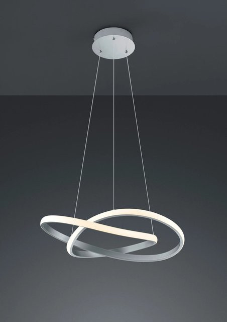 Trio LED-Deckenlampe Course in Nickel matt, dimmbar, modernes Design mit Ring-Elementen, 27 W - Bild 1