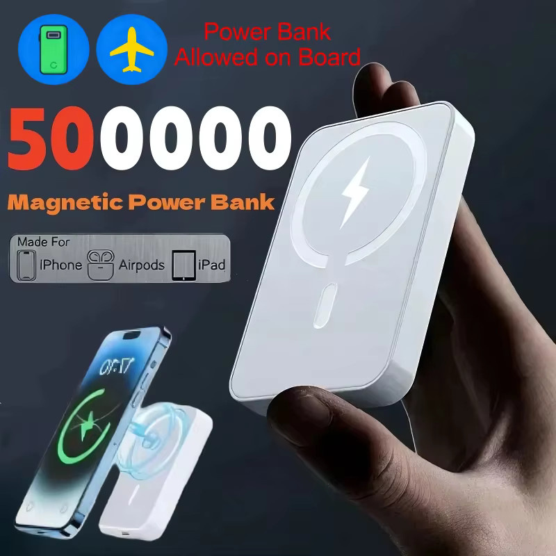 Lenovo Kabellose Magnetische Powerbank mit 50000mAh und 22,5W PD Schnellladefunktion in Pink - Bild 2