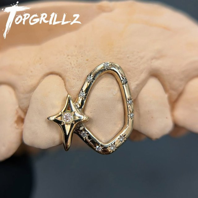 TOPGRILLZ Grillz, Zirkonia, Gold, Unisex - Bild 1