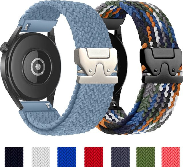 Uhrenarmband geflochtenes Solo-Loop-Armband, Textil, Schwarz, Unisex - Bild 1