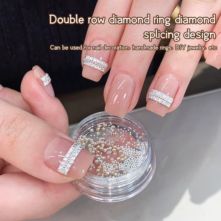 Kaniu Flash Diamond Nagelkunst DIY-Dekoration, 3D Herzförmige Zirkon, Glänzend - Bild 3