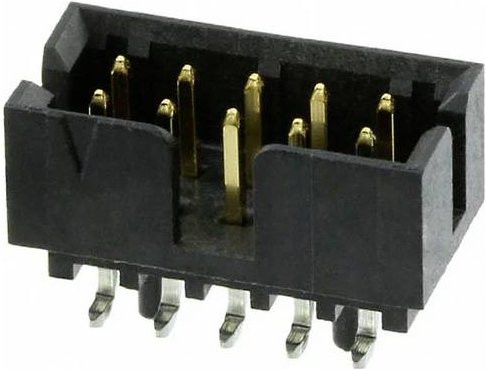 Molex Steckleiste 10-polig mit 2 Reihen und 2,00 mm Rastermaß in Schwarz und Gold - Bild 1