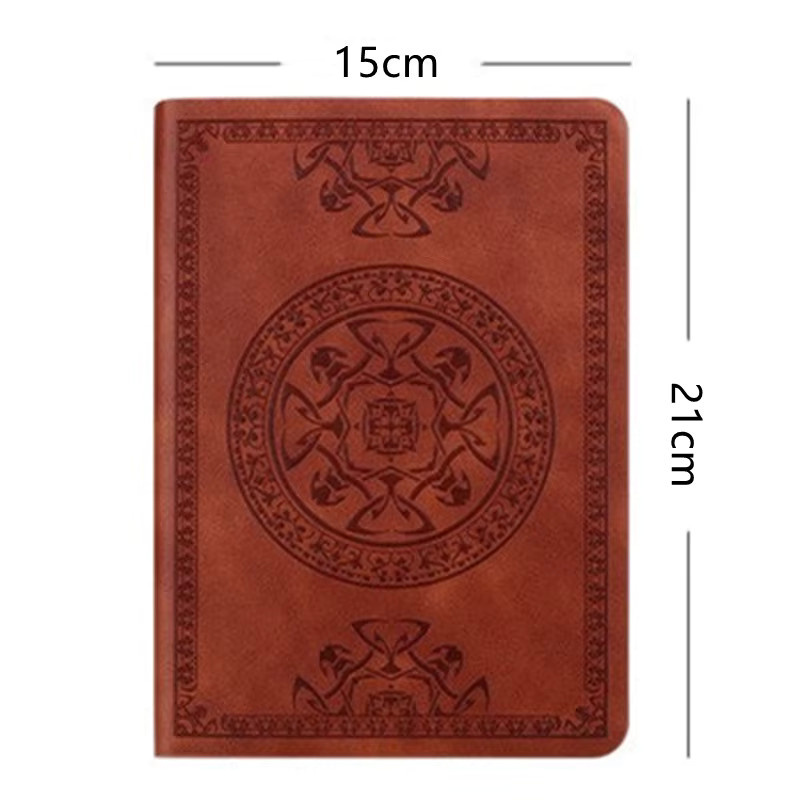 SQUMIDER A5 Vintage-Notizbuch aus braunem PU-Leder mit Hardcover und linierten Seiten - Bild 2