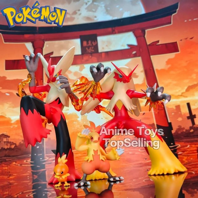 Bandai Pokémon Blaziken Evolutionary Group Actionfiguren, Kunststoff, Bunt / Mehrfarbig - Bild 1