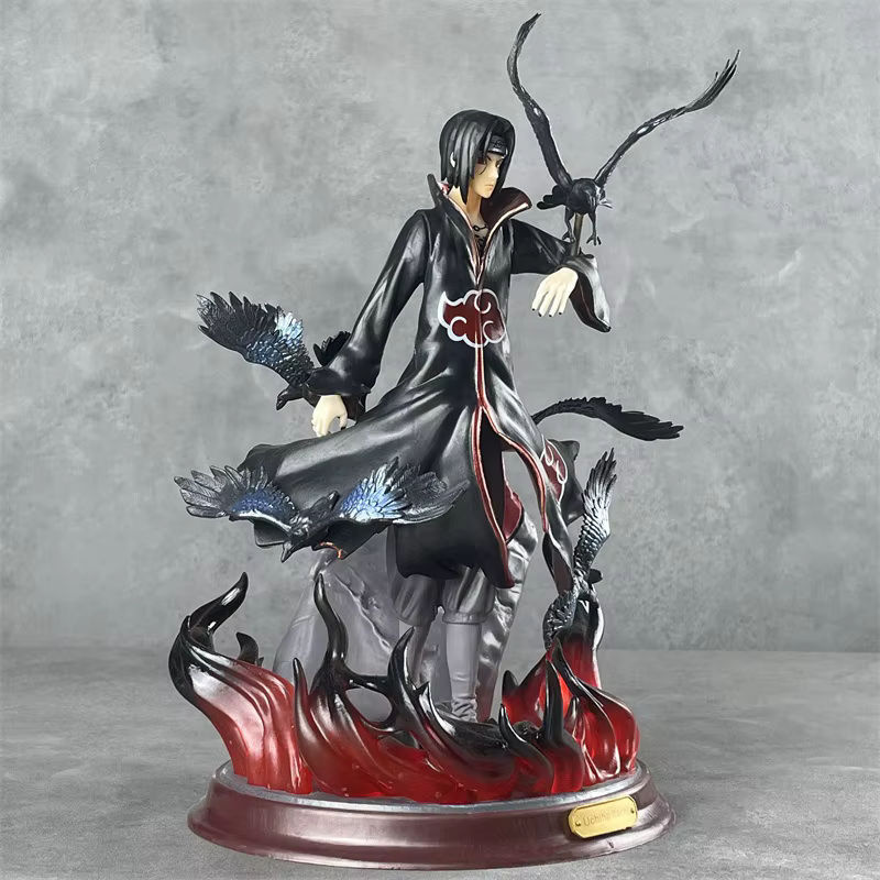 Bandai Anime Figur Uchiha Itachi aus Naruto, schwarze PVC Dekofigur für Kinder, Höhe: 27 cm - Bild 3