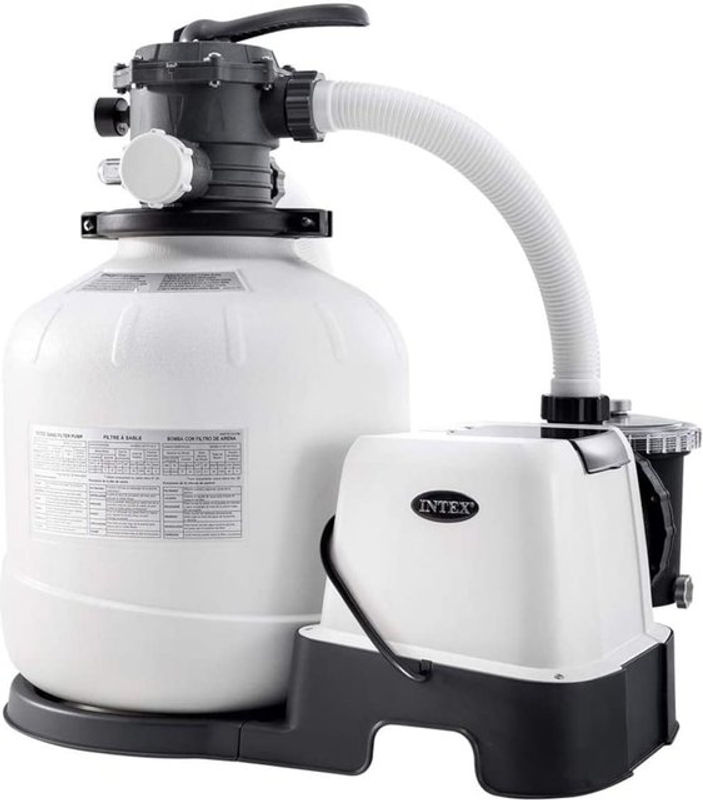 Intex Krystal Clear ECO Sandfilteranlage mit Salzwassersystem für Pools bis 56.800 l, Durchflussmenge: 8 m³/h, Farbe: Weiss - Bild 2