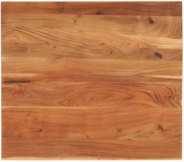 vidaXL Tischplatte aus Akazien-Massivholz, rechteckig, braun, B/T/H: 100 x 80 x 3,8 cm - Bild 1