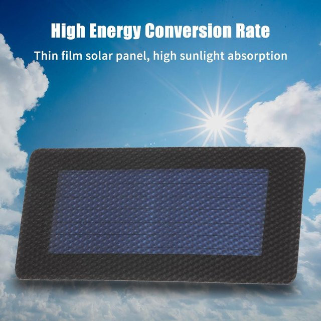 Aneng Flexibles DIY Soft Solar Panel Modul 0,3 W/2 V Schwarz B: 12 cm, H: 6 cm - Bild 1
