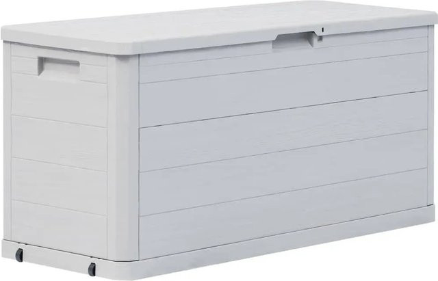 furnicato Garten-Aufbewahrungsbox aus Kunststoff, Hellgrau, 280 L - Bild 1