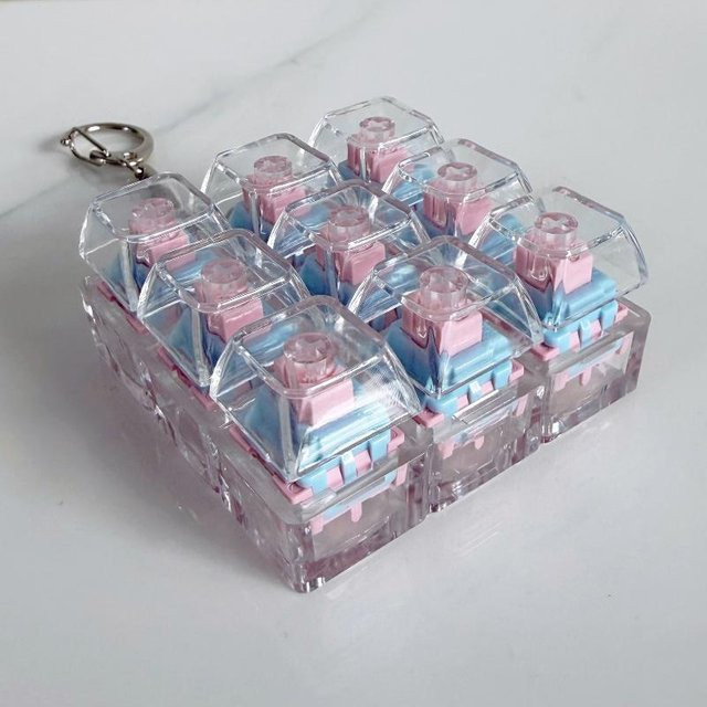 Linyi toy Tastatur Spielzeug, Kristall Tastenkappe Schlüsselanhänger, Dekompressionsspielzeug - Bild 1
