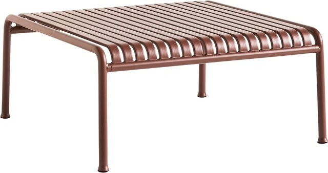 HAY Palissade Low Tisch aus lackiertem Stahl in Rot für Garten, Balkon und Terrasse - Bild 1
