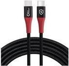 MicroConnect USB-C auf USB-C Kabel mit Safe Charge und Data Blocker, 3 A, Schwarz-Rot, Länge: 1,5 m - Bild 1