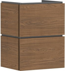Hansgrohe Waschtischunterschrank Xilesa E in Braun mit Soft-Close-Türen, B/T: 48 x 38 cm - Bild 1