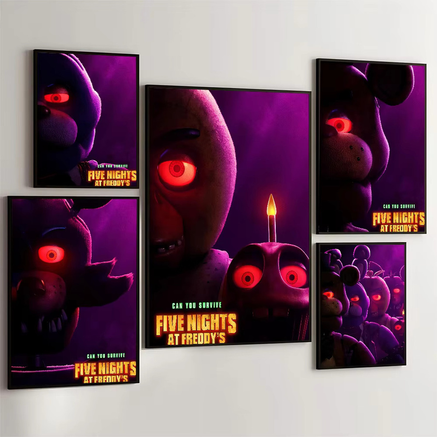 Kayou FNAF Film Poster Selbstklebender Wandaufkleber aus wasserfestem Papier in Multicolor - Bild 2