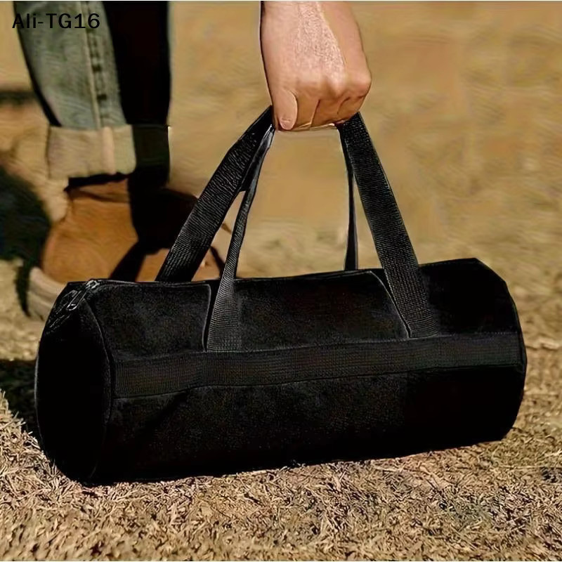 Robuste Elektriker-Werkzeugtasche aus verstärktem Rindsleder in Schwarz - Bild 2