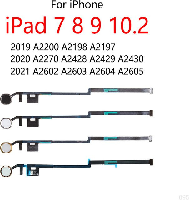 Apple Flexkabel für iPad 7 8 9 (10,2 Zoll) mit Home Button und Touch ID Fingerabdruckscanner in Gold - Bild 1
