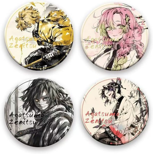 Bandai Brosche, Demon Slayer: Kimetsu no Yaiba, Weißblech, 58 mm - Bild 1