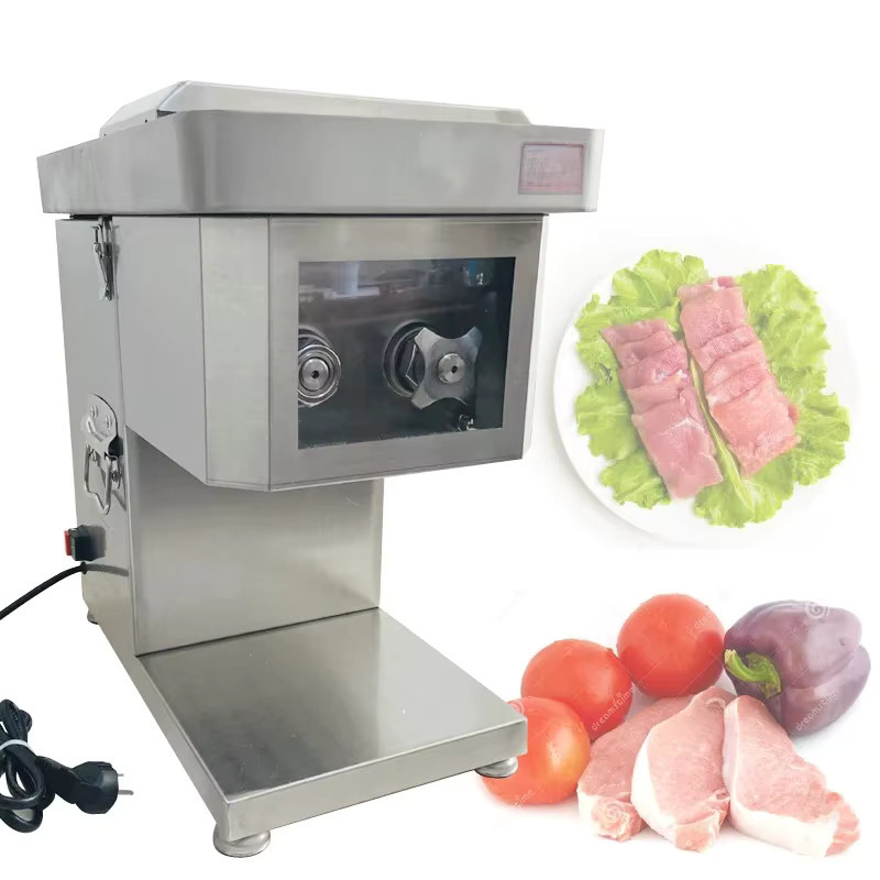 Elektrische Fleischschneidemaschine und Fleischwolf von TJFJTT in Silber aus Edelstahl mit 1500 W - Bild 1