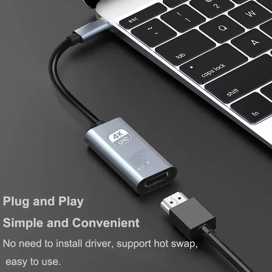 Kebidumei USB C zu HDMI Konverter Kabel für 4K 60Hz, USB 3.1 Adapter kompatibel mit MacBook, Chromebook, Samsung und Xiaomi - Bild 3