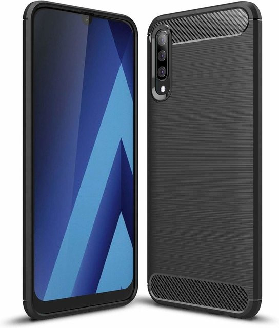 Samsung Galaxy A70 A705 Schutzhülle im Carbon-Design in Schwarz - Bild 1