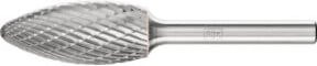PFERD Hartmetall Frässtift Flamme B universal mittel kreuzverzahnt, Farbe: Silber, Durchmesser: 16 mm, Länge: 35 mm, Schaft-Durchmesser: 6 mm - Bild 1
