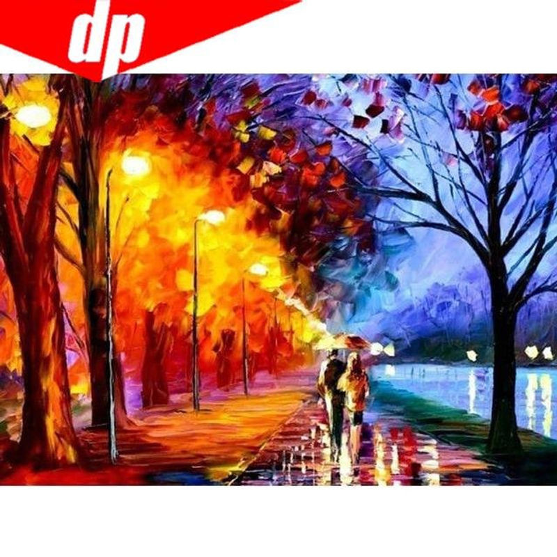 FIYO Diamond Painting Set Abstrakt Mehrfarbig mit Kreuzstich-Motiv B/H: 20 x 30 cm - Bild 1