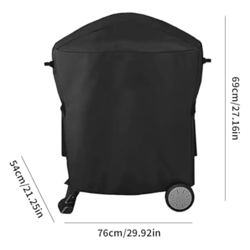 Weber Grillabdeckung aus 210D Oxford-Polyester für Gasgrill Q1000 und Q2000, Schwarz, B: 69,0 cm, T: 76,0 cm - Bild 4