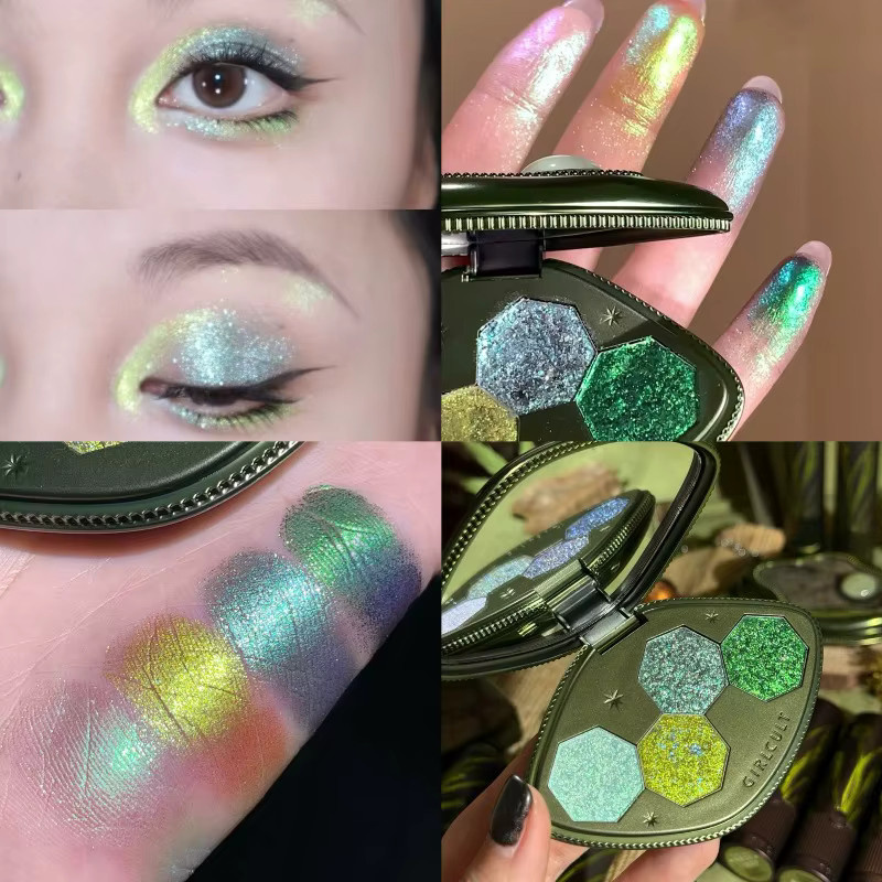 Girlcult Lidschatten-Palette, 4 Farben, Chamäleon Schimmer Glitzer Matt - Bild 2