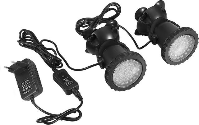 Canaryy RGB LED Aquarium Beleuchtung, wasserdichte Tauchbeleuchtung in Schwarz, dimmbar und mit Fernbedienung für Fischbecken und Gartenteich - Bild 1