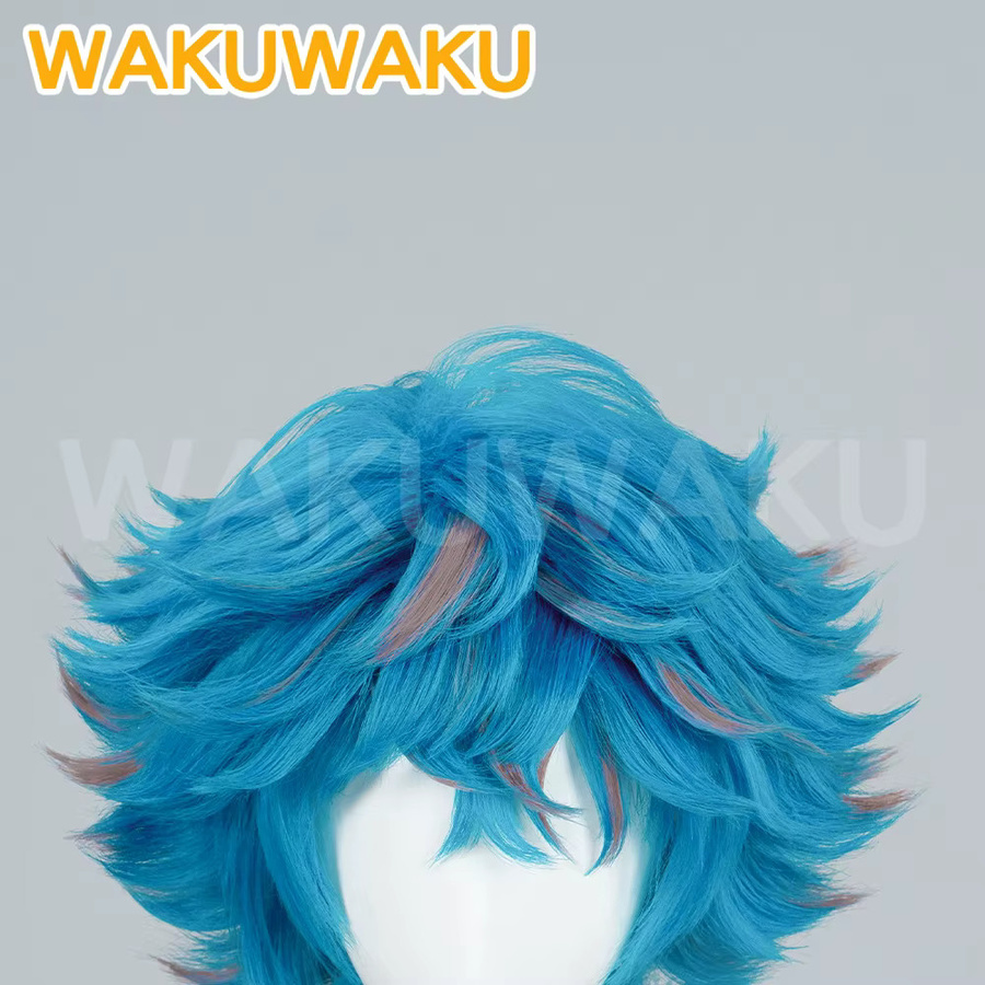 WakuWaku Arcane Isha Perücke, Blau, 35 cm, Kurz - Bild 3