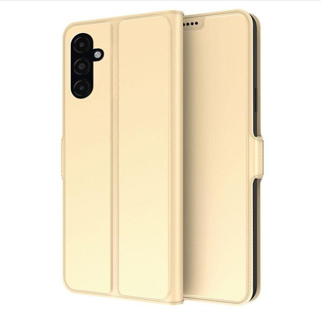 Magnetische Portemonnaie-Klapphülle für Samsung Galaxy S26 mit Kartenfächern in Gold und Beige - Bild 1