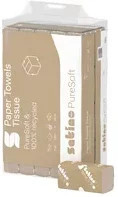 WEPA Satino PureSoft Papierhandtücher in Beige mit Blauer Engel und FSC Zertifizierung - Bild 1